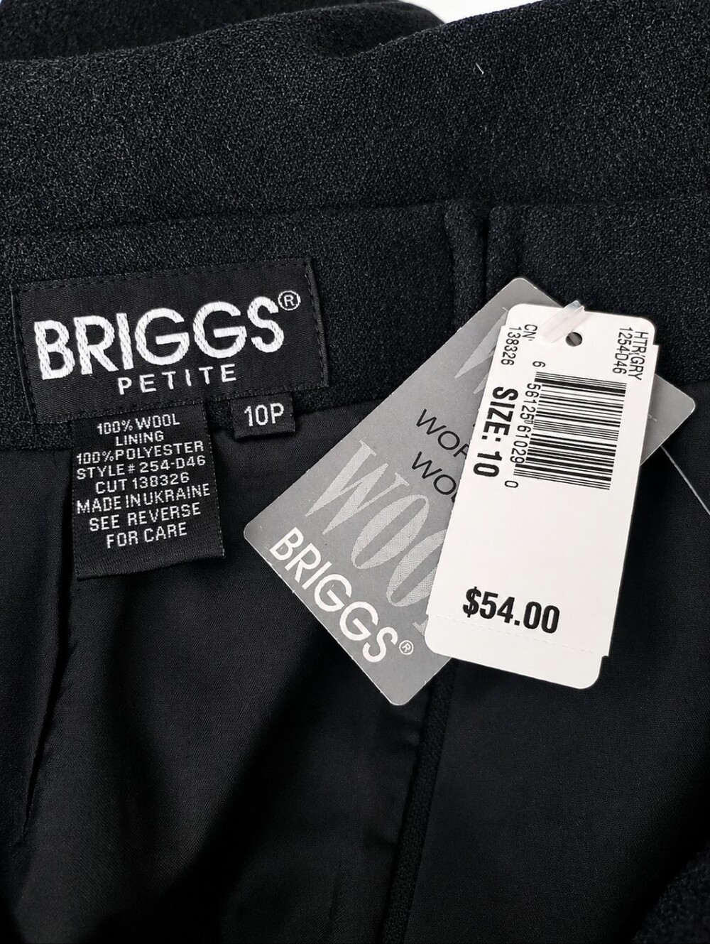 NWT Briggs Petite 100% Wool Pencil Skirt Size 10P | Lined Classic Career Midi - Picture 5 of 9